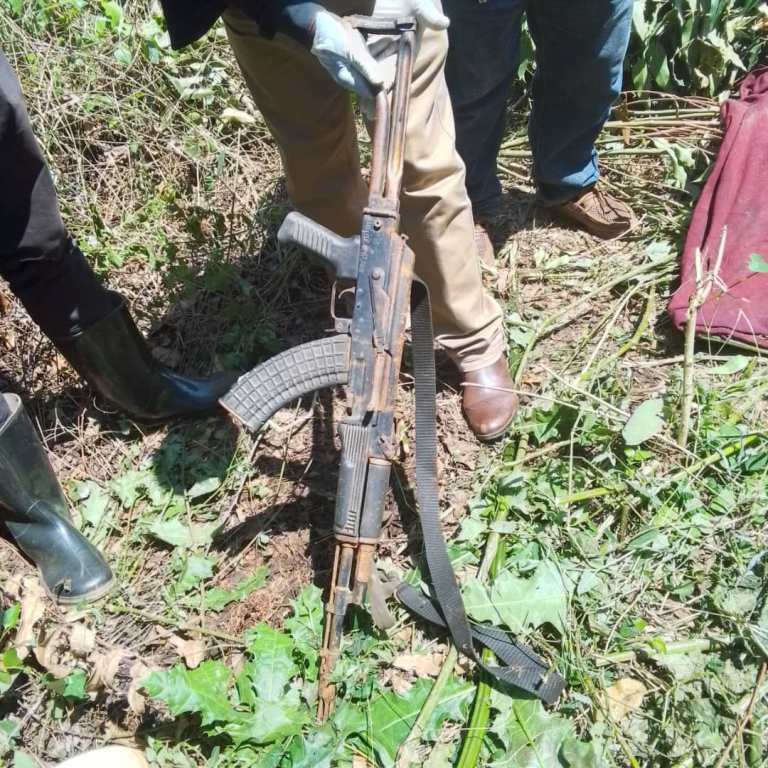 A rifle was discovered in a forest in Kyotera District, sparking a police investigation.