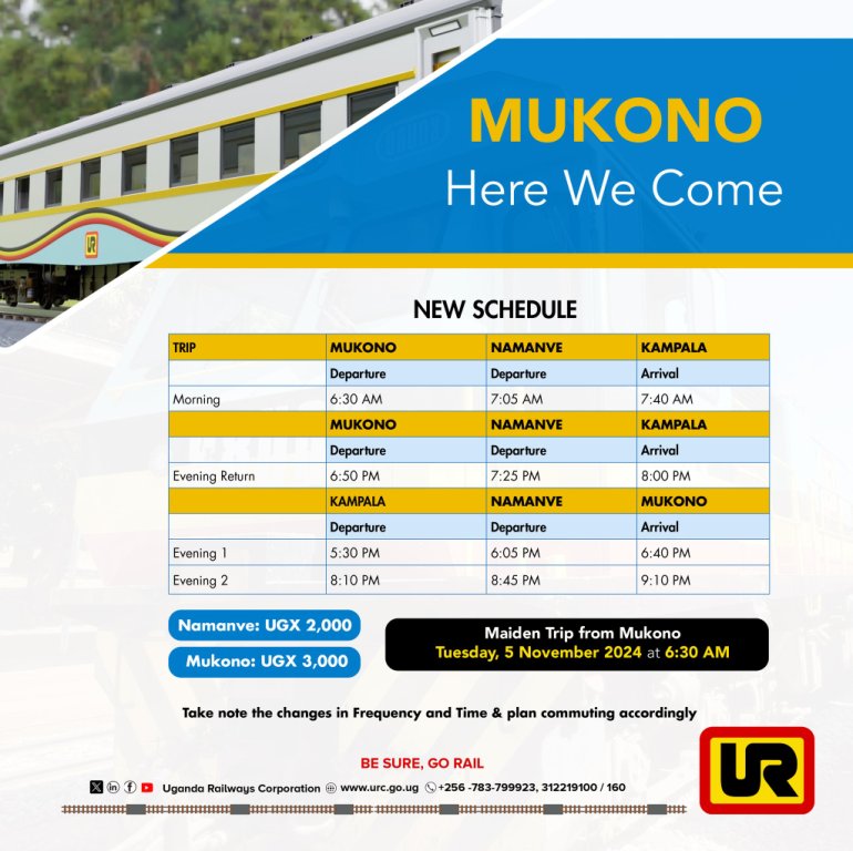 New Mukono-Kampala Train Service Launches to High Demand